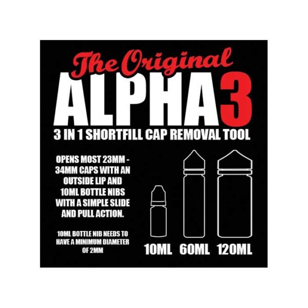 Alpha3 3 in 1 Eliquid Bottle Cap Removal Tool