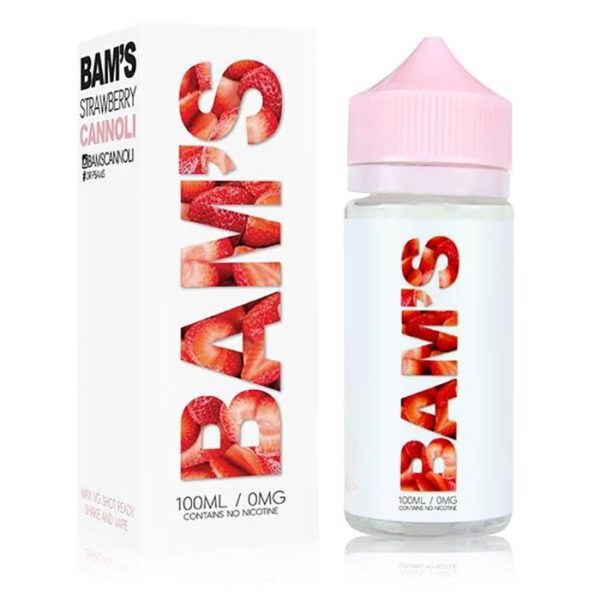 Bam Bam's Strawberry Cannoli Shortfill 100ml Zero Nicotine Eliquid