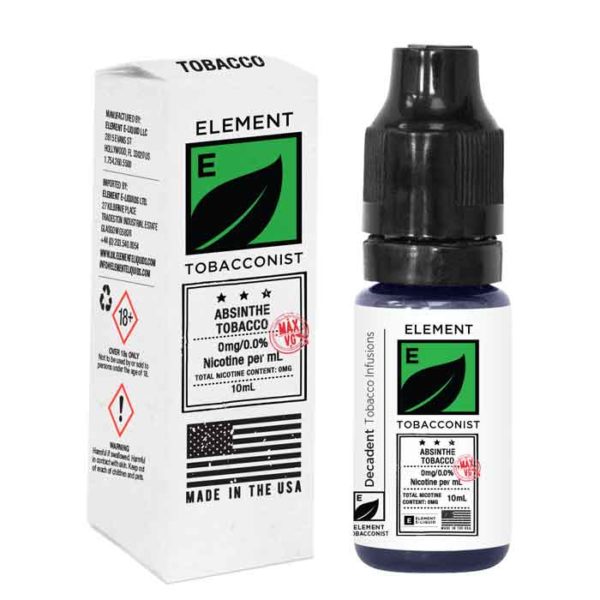 Element Tobacconist Absinthe Tobacco Eliquid 10ml