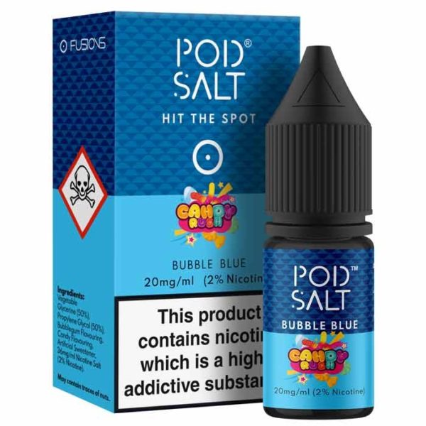 Pod Salt Fusions & Candy Rush Bubble Blue 10ml eliquid