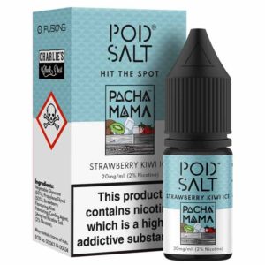 Pod Salt Fusions & Pacha Mama Strawberry Kiwi Ice 10ml eliquid