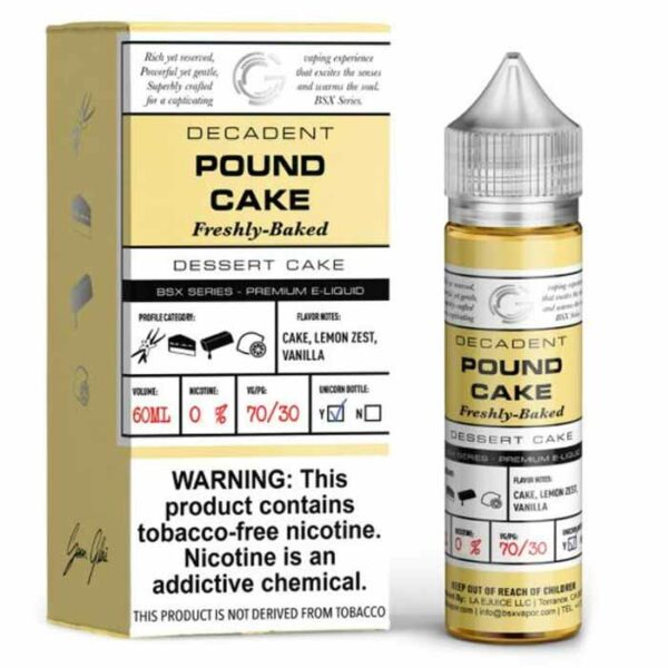 Glas Basix E-liquid Pound Cake Short Fill 50ml VG70%