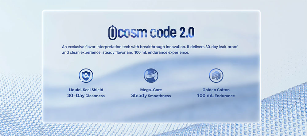 "iCOSM code 2.0" used by Voopoo for their Argus replacement pods