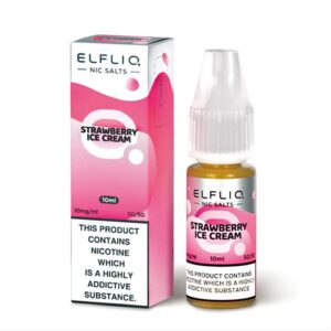 Elf Bar ELFLIQ Nic Salts E-Liquid Strawberry Ice Cream