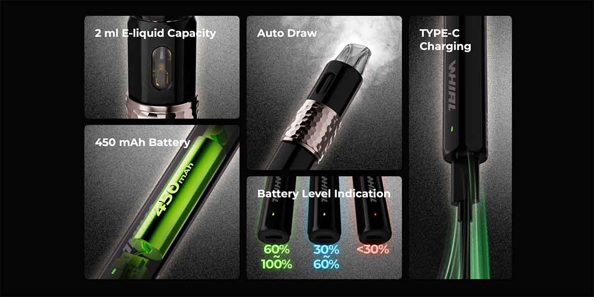 Uwell Whirl F Pod System - Features