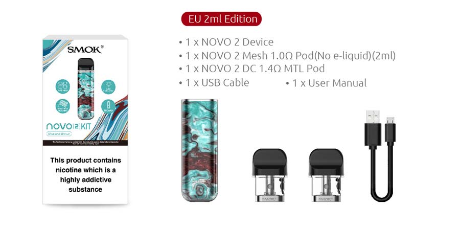 Smok Novo 2 Kit Package Contents