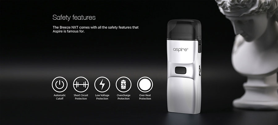 Aspire Breeze NXT Multiple Safety Features
